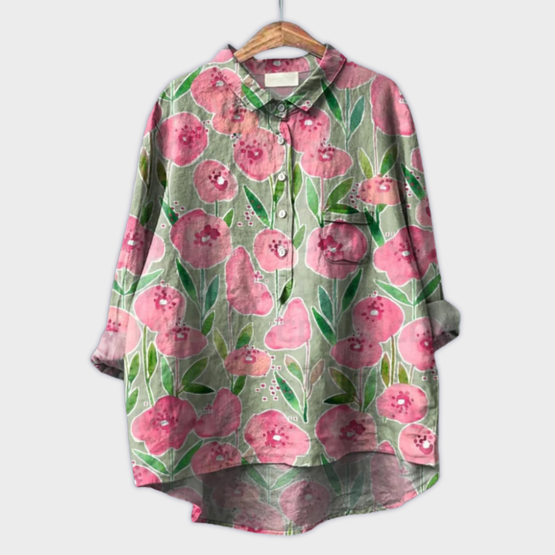 Magdalena - Damenbluse mit floralem Design