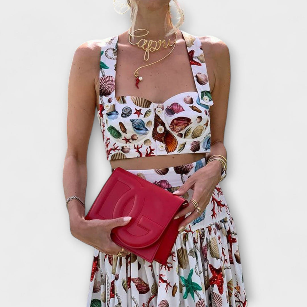 Heather - Buntes Set mit Top und Maxi-Rock