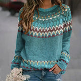Regina | Pullover mit Retro-Wellen-Muster
