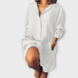 Silvia - Weisses lässiges Longshirt
