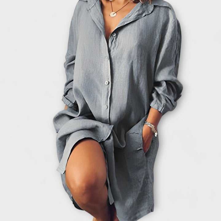 Silvia - T-shirt lungo bianco casual