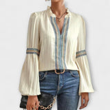 Renelle - Cremefarbenes klassisches Vintage-Shirt