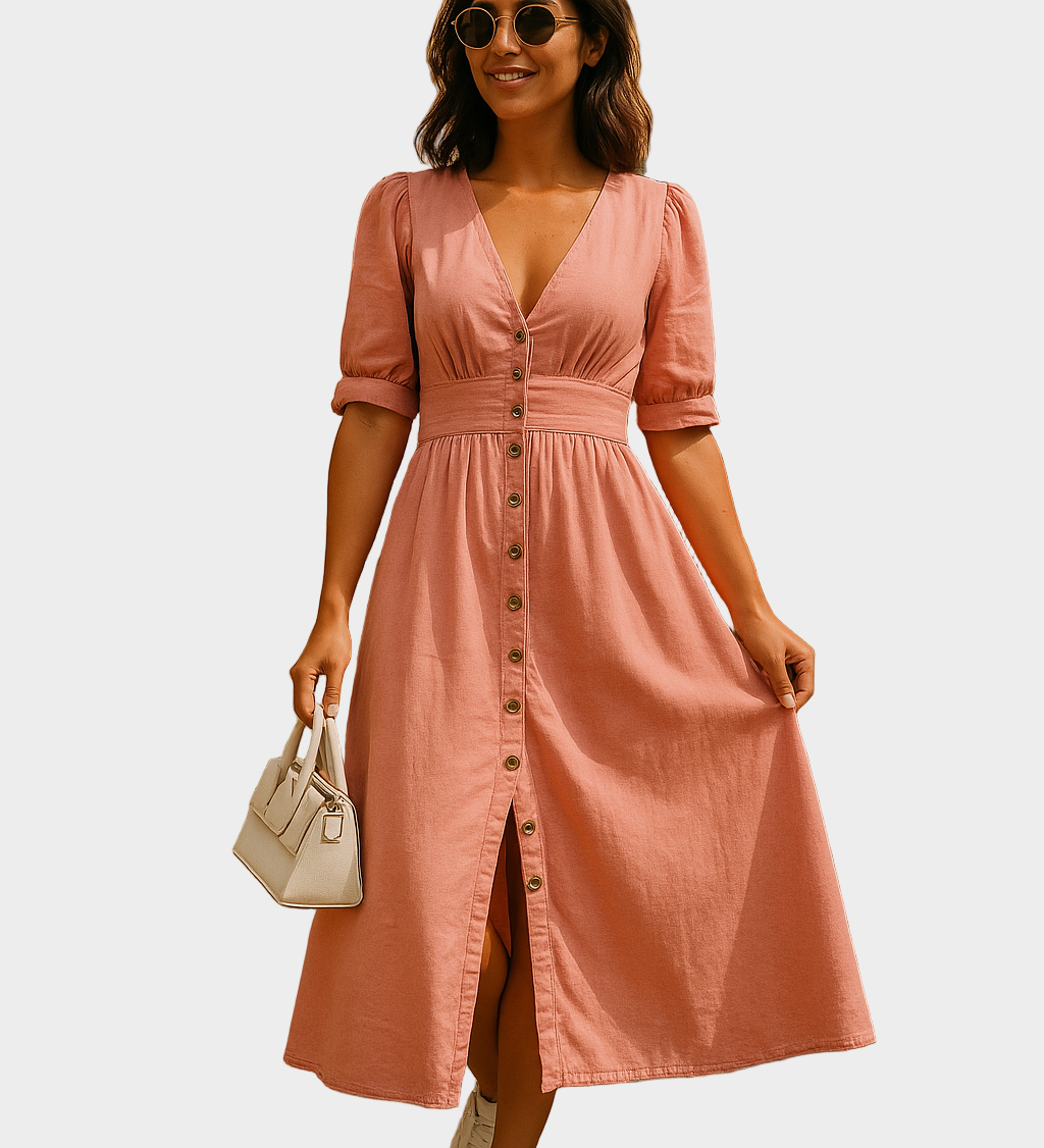 Denim-Kleid mit Knöpfen