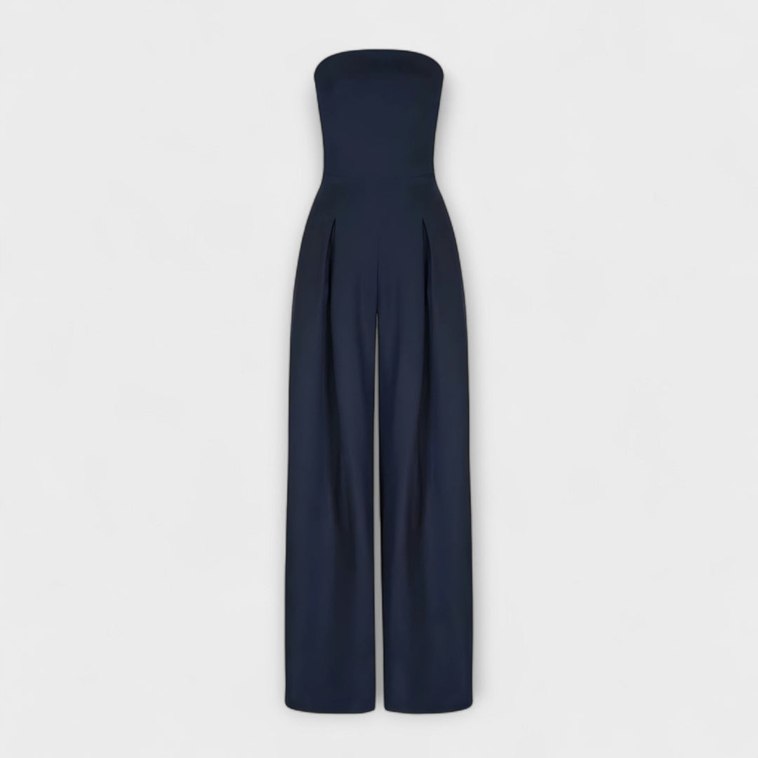 Amélie - Élégante combinaison bandeau bleu marine
