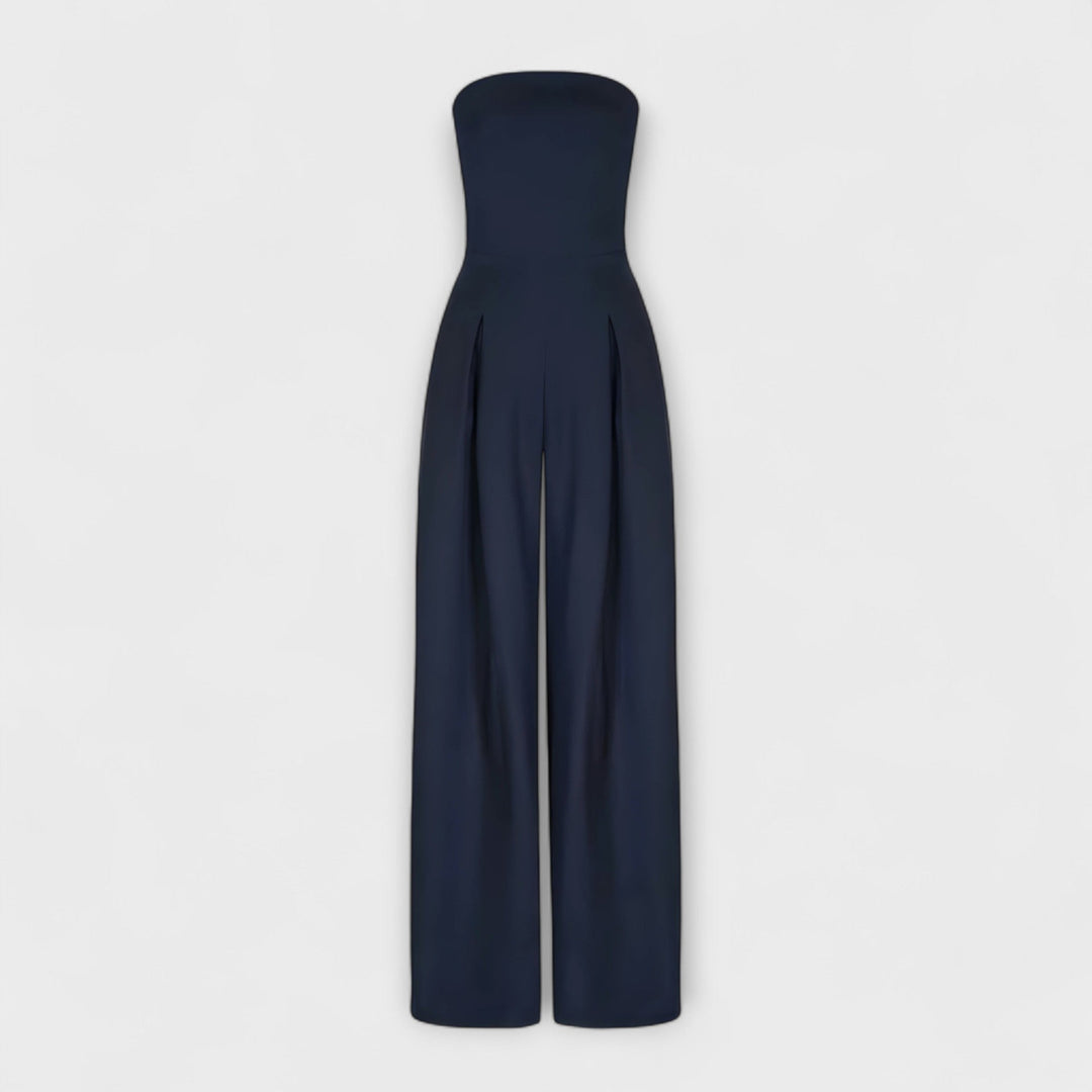 Amélie - Élégante combinaison bandeau bleu marine