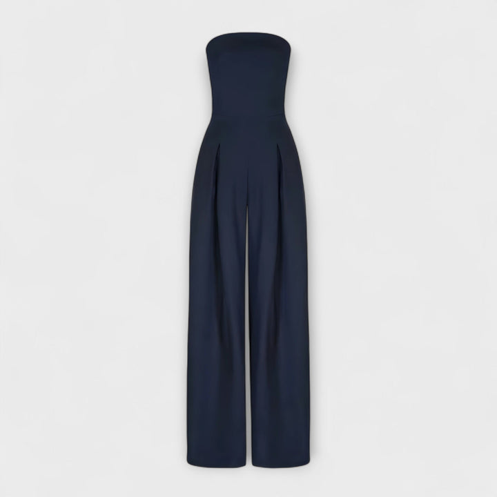 Amélie - Élégante combinaison bandeau bleu marine