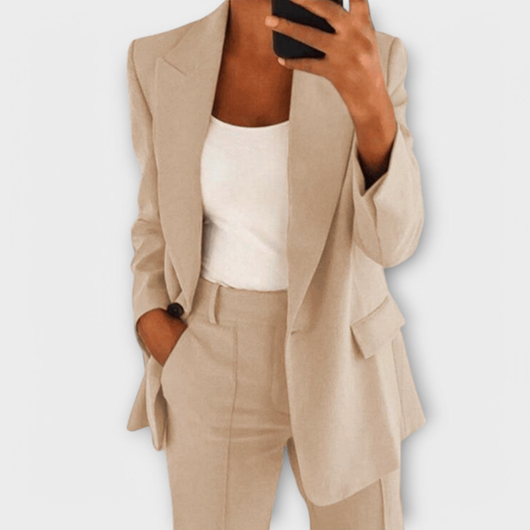 Completo blazer nero elegante a 2 pezzi