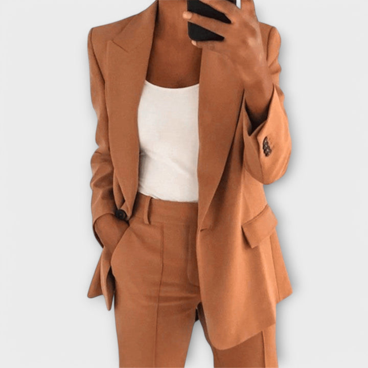 Completo blazer nero elegante a 2 pezzi