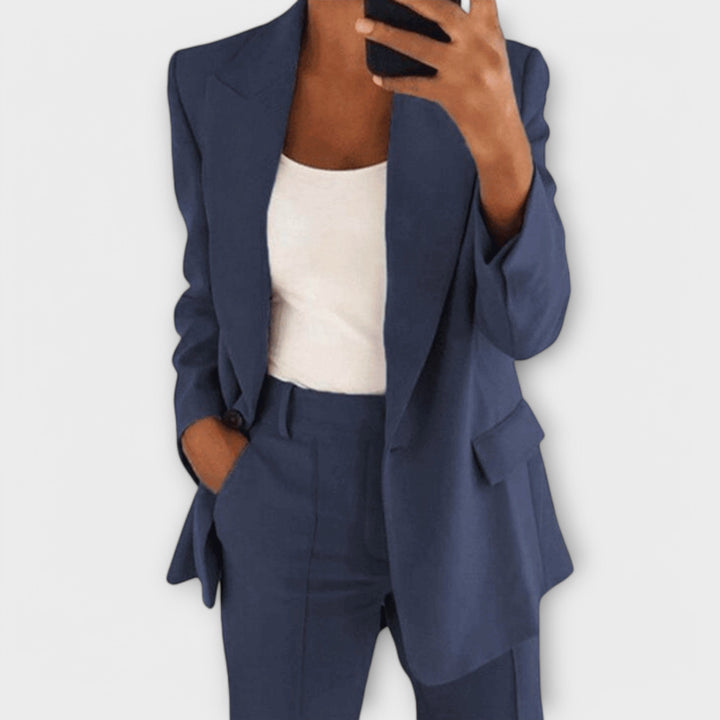 Completo blazer nero elegante a 2 pezzi