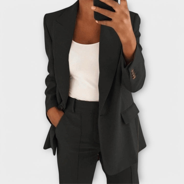 Completo blazer nero elegante a 2 pezzi