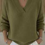 Violeta | Lockere Strickjacke mit V-Ausschnitt