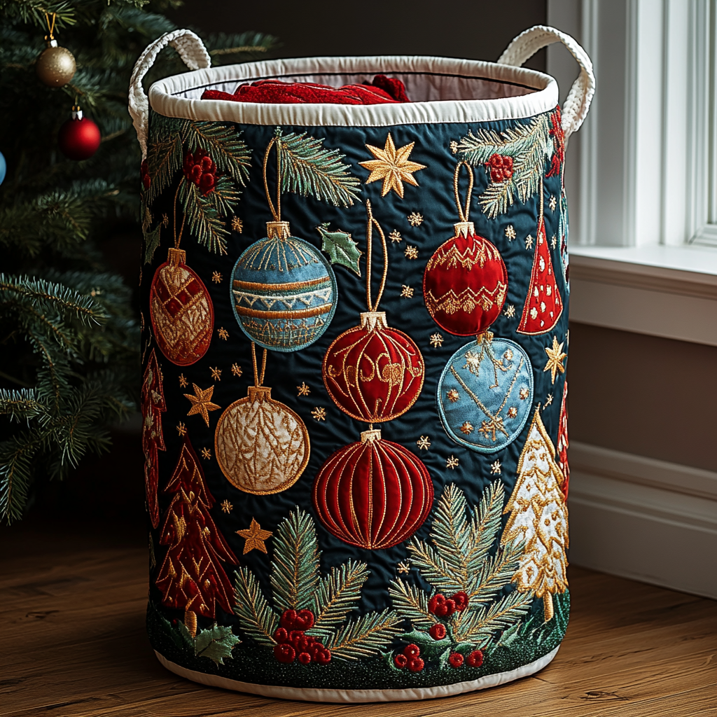 Panier à linge charme festif