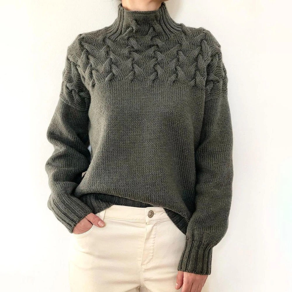 Elena | Pullover mit hohem Kragen