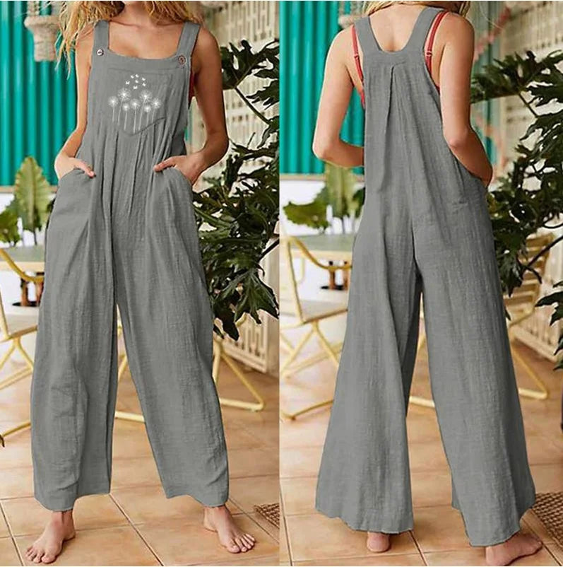 Jeneath™ - Neuer Damen-Casual-Jumpsuit mit lockerem Schnitt und Blumenmuster