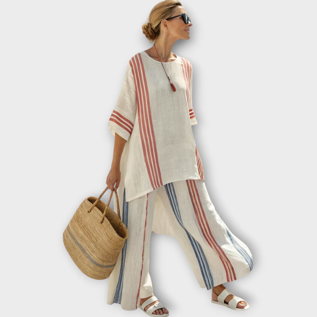 Anila - Ensemble élégant au design rayé