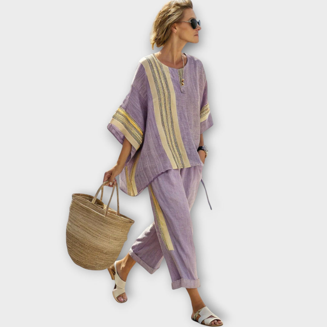Anila - Ensemble élégant au design rayé