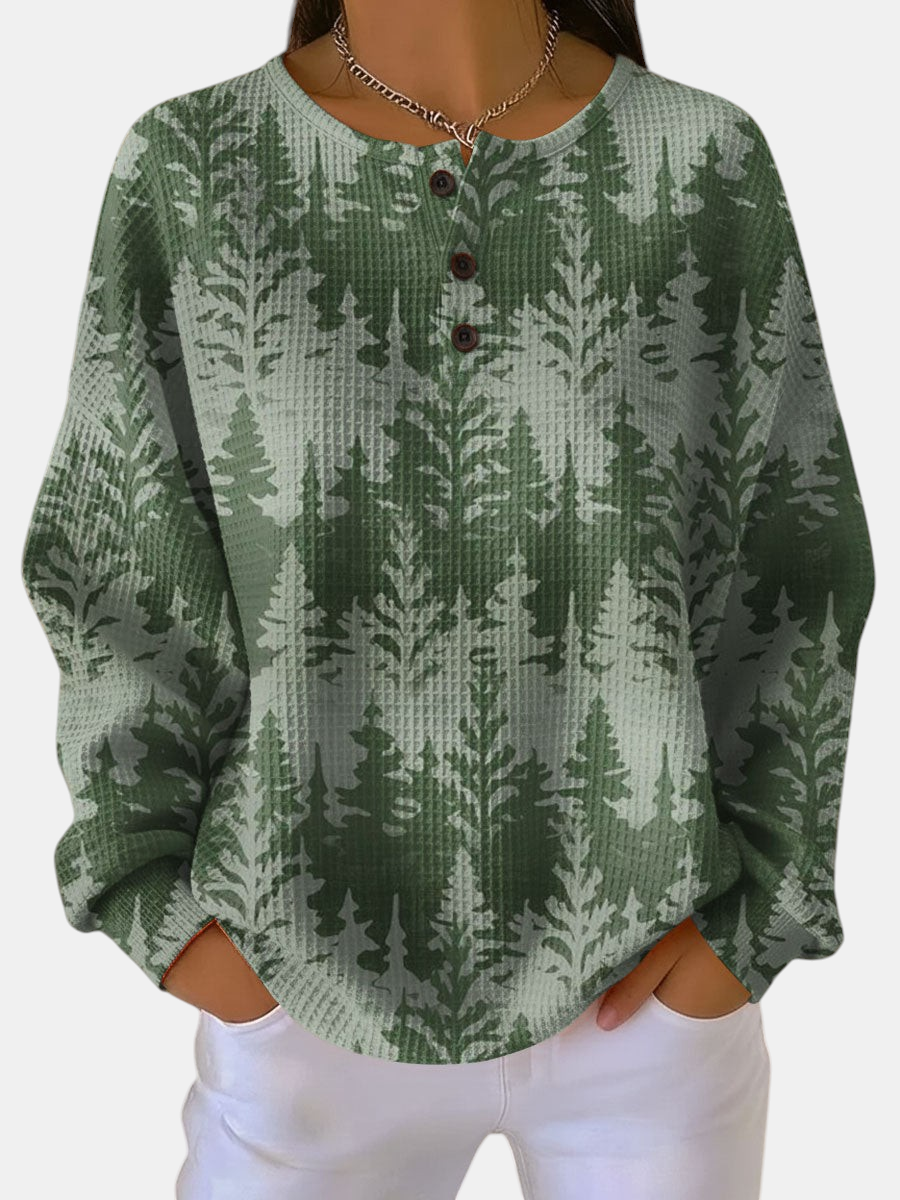Inès - Sweatshirt mit klassischem Baum-Muster