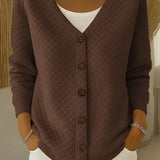 Leonor | Gepolsterte Strickjacke mit Knöpfen