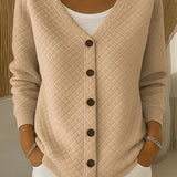 Leonor | Gepolsterte Strickjacke mit Knöpfen