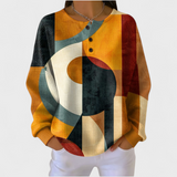 Das Léa | Pullover mit geometrischem Retro-Muster