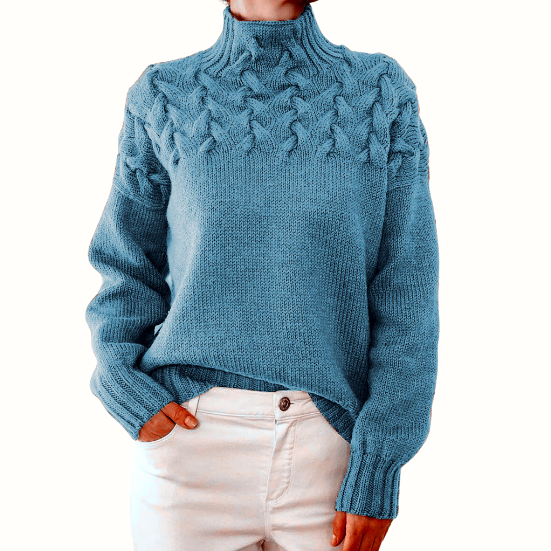 Elena | Pullover mit hohem Kragen