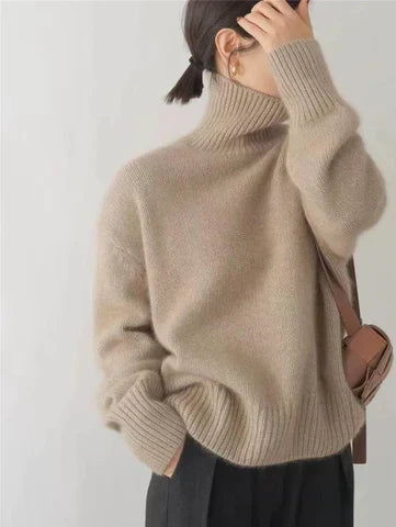 Amaya | Pull à col roulé en cachemire luxueux