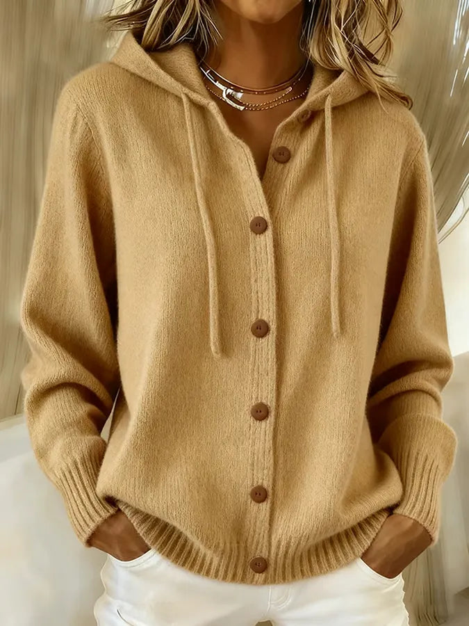 Begoña | Gilet à capuche et boutons