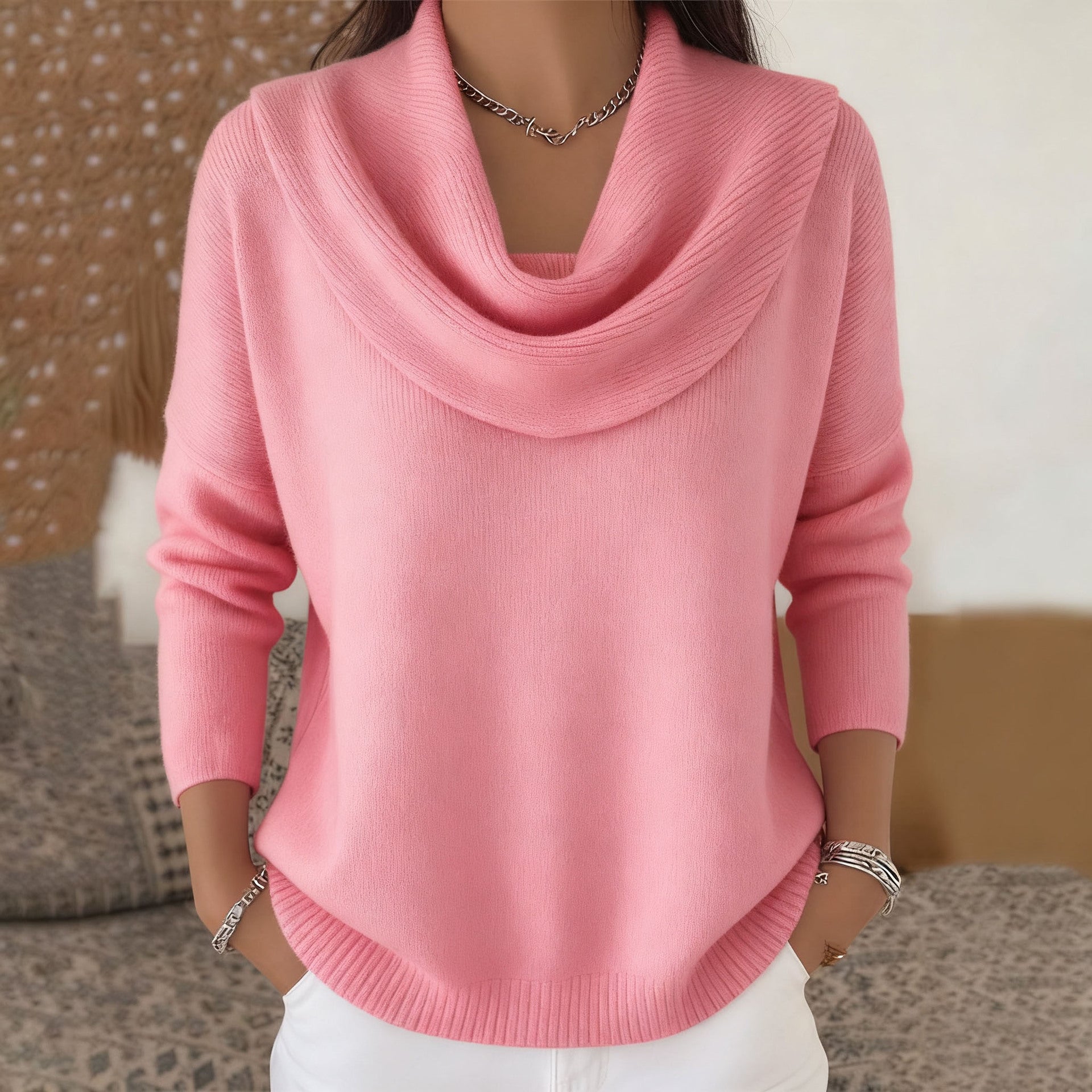 Julia | Pullover mit Drapiertem Kragen