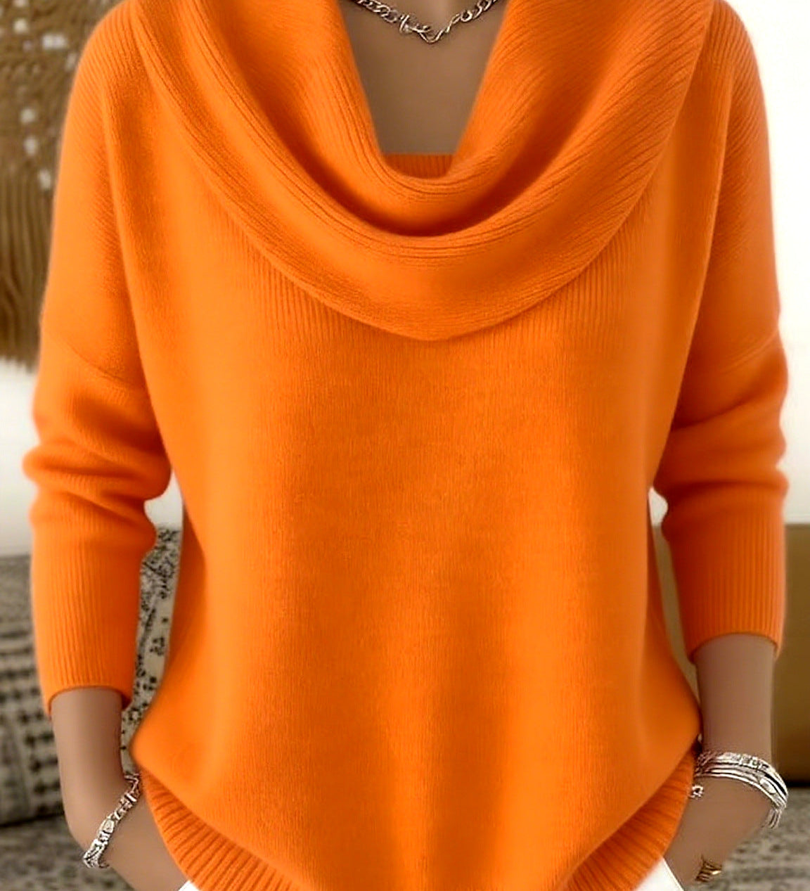 Julia | Pullover mit Drapiertem Kragen