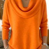 Julia | Pullover mit Drapiertem Kragen