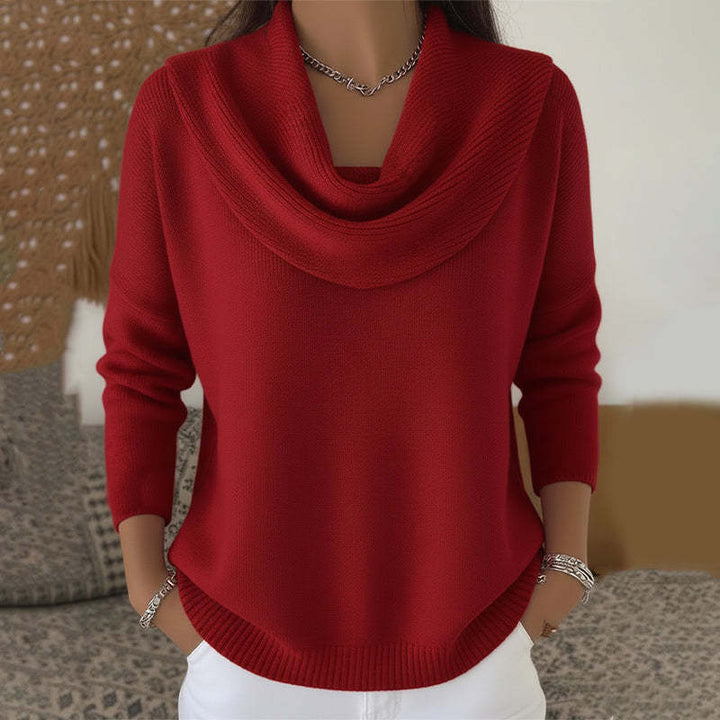 Julia | Pull à col drapé