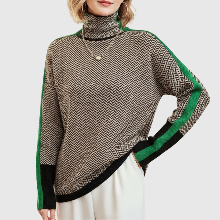 Eleanor | Collo alto a spina di pesce Luxe