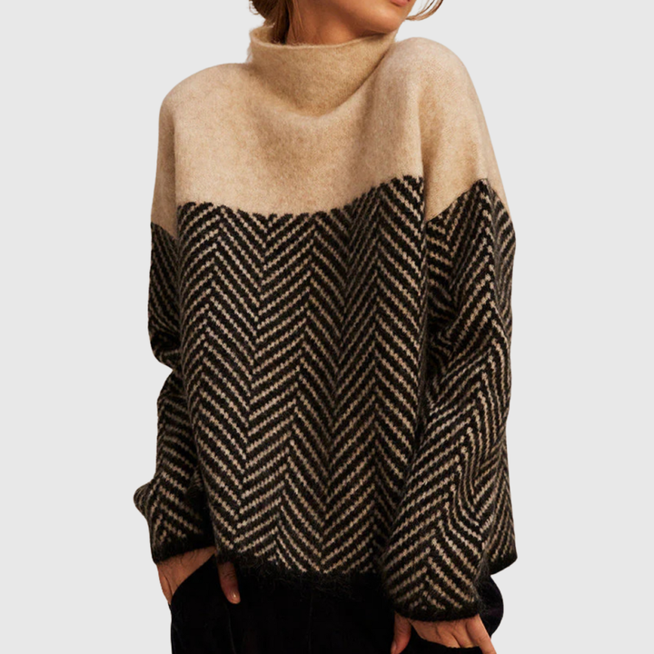 Norah | Pull-over en coton à col montant