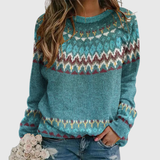 Regina | Pullover mit Retro-Wellen-Muster