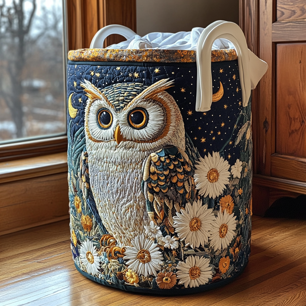 Panier à linge hibou