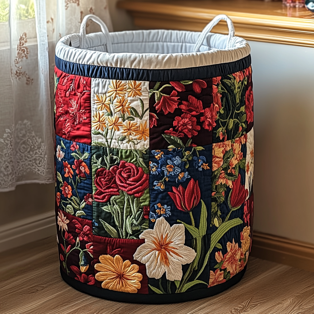 Panier à linge au design pétale