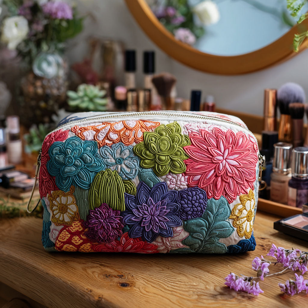 Trousse de maquillage – Jardin à pois
