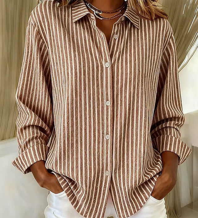 Jimena | Gestreifte Bluse mit Knöpfen