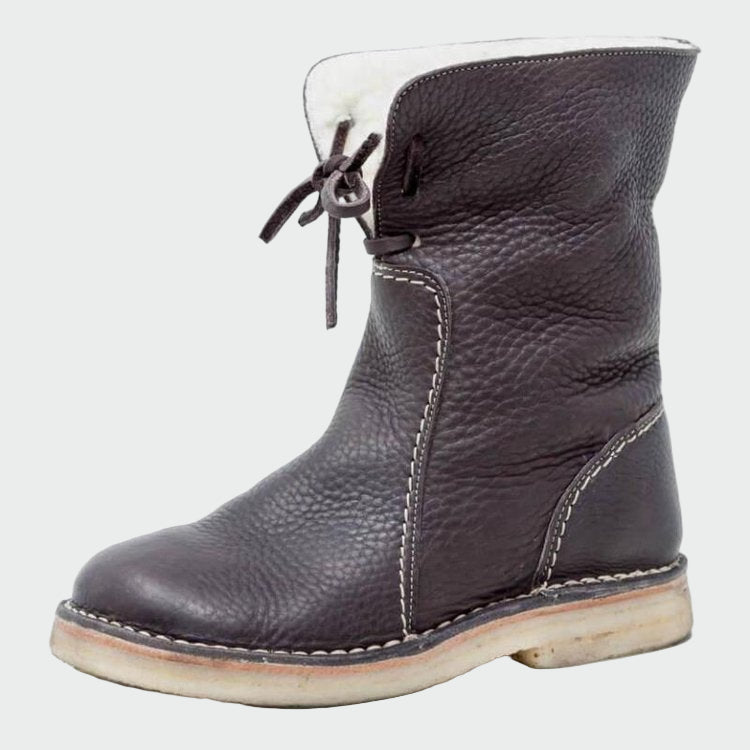 Valerie - Wasserdichte Lederstiefel mit Wollfutter