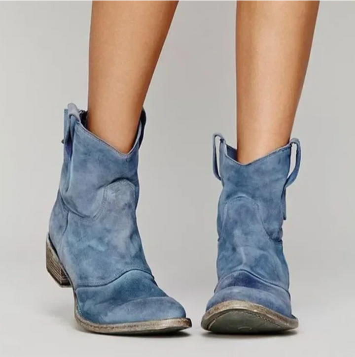 Hazel | Western-Stil Wildleder Stiefeletten