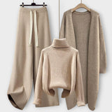 Flair - Beiges dreiteiliges Strick-Set