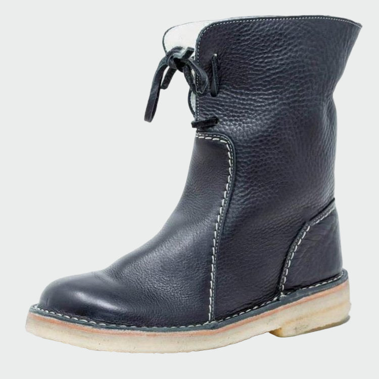 Valerie - Wasserdichte Lederstiefel mit Wollfutter