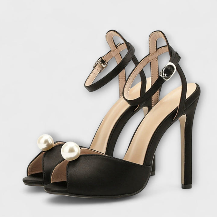 Liesel - Escarpins peep-toe noirs