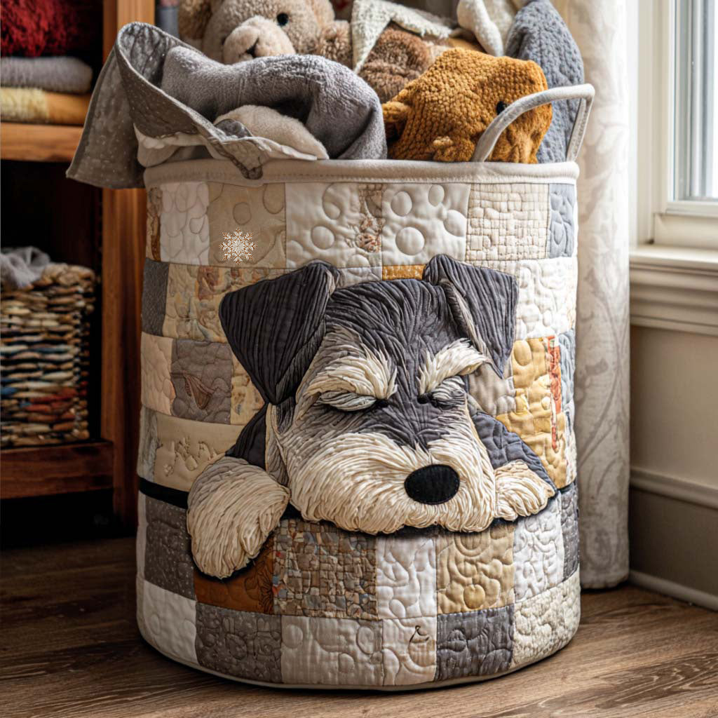 Panier à linge « Schnauzer endormi »