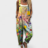 Aurelia - Latzhose mit Wildblumen-Print