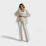 Selina - Weisses 3-teiliges Set mit Blazer
