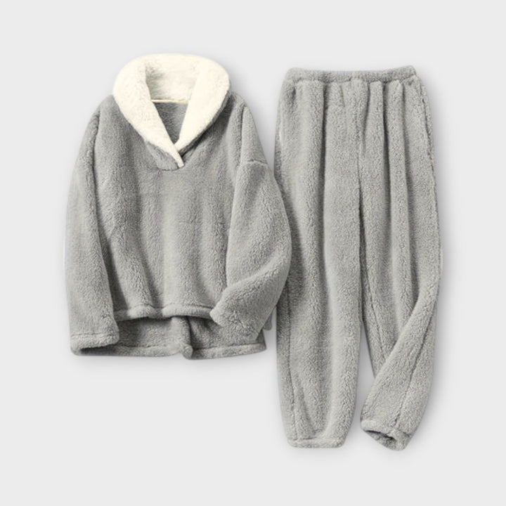 Stella - Graues kuscheliges Flanell-Set