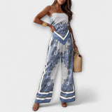 Dakota - Blau-weisses Set mit Print