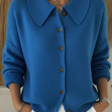 Vega | Strickjacke mit Hemdkragen