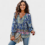 Melodie - Bohemian-Top mit V-Ausschnitt und Bindefront